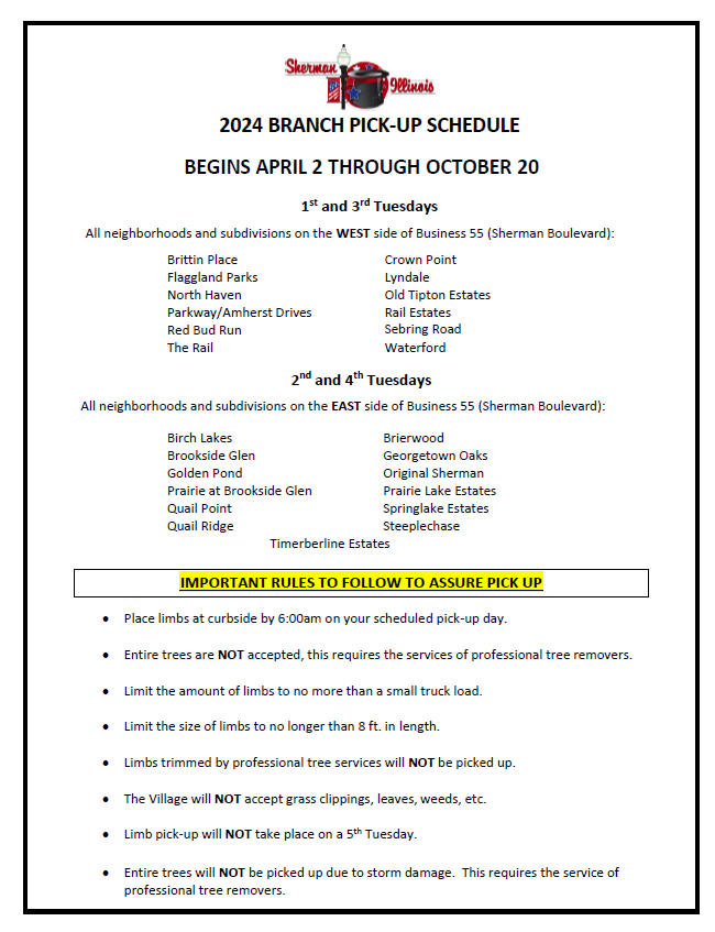 The Village of Sherman, Illinois